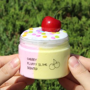 White Pink Yellow 3 Colors Fruit Slime Toys With Prop Cherry Clay Slime Mud Slime Decompression Soothing Slime Toy 1887