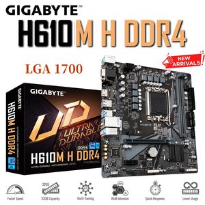 Gigabyte h610m h ddr4 placa-mãe Intel h610 suporte lga 1700 12th gener cpu d4 64gb rma pci-e4.0 m.2 office m-atx mainboard