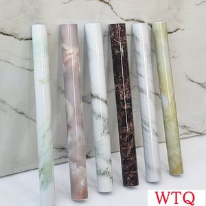 Wallpapers 3/5/10m Waterproof Oil-Proof Marble Wallpaper Wall Stickers PVC Self Adhesive Bathroom Kitchen Countertop Home Decorative Films