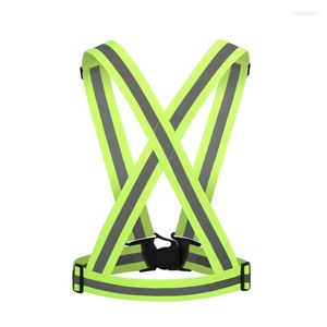 Racing Jackets 4cm Cycling Reflective Visibility Night Riding Running Jogging Protective Stripe Adjustable Elastic Trap Gear Green Pink