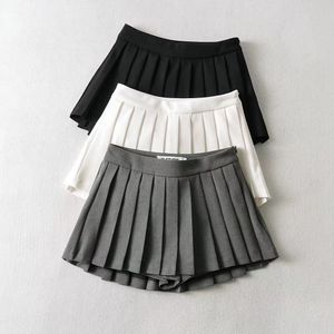 Skirts Summer High Waist Skirts Womens Sexy Mini Skirts Vintage Pleated Skirt Korean Tennis Skirts Short White Black 230310