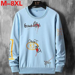 Herrtröjor plus storlek 5xl 6xl 7xl 8xl tröjor män lapptäcke tröjor casual pullover hoodless sweatshirt hip hop manlig streetwear