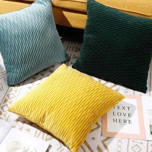 Pillow Ins Wind Wave Striped Velvet Case Sofa Couch Nordic Style Bedroom Car Wedding Decorative Cover Throw Pillowcase
