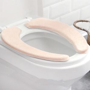 Toilet Seat Covers 2Pcs Excellent Universal Mats Skin-affinity Four Seasons Flannel Pad Closestool Warmer Anti-fouling