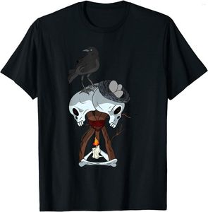 Erkek Tişörtleri Kafatası Hex Crow Video Oyunu Hip Hop Pamuk Gömlek Erkek Günlük Kısa Kollu Tees Üstler Damla