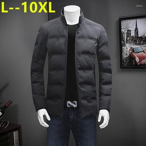 Mäns ner 2023 10xl Men 8xl 6xl Fashion Stand Collar Male Parka Jackor Mensar Solida tjocka jackor och rockar MAN Vinterparkor