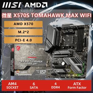 MSI MAG X570S Tomahawk Max Wifi Tomahawk Ракета ATX AMD X570 DDR4 5100 (O.C) M.2 SATA 128G WI FI 6 СОКЕТ CPU AM4 Материнская плата