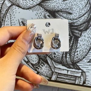 Earing Multi-layer 2023 fashion Advanced sense Simple hip-hop personality Metal Geometric women's earrings Women