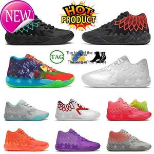 2023LAMELO Shoes Ogtop Fashion Lamelo Ball MB.01 كرة السلة أحذية رجال ريك و Morty Black Blast Buzz City Be you Queen City White Silverlamelo Shoes