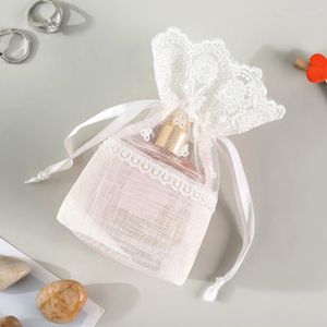 Jewelry Pouches 3 Pcs/ Set Fashion Ladies Lace Drawstring Gift Small Bag Women Casual Girls Fresh Multipurpose Bags