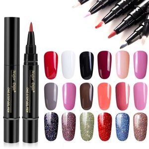 Nail Gel Fashion 3 In 1 One Step Polish Brush Pen Does Not Need Base Top Coat LED Uv Lamp Lacquer Decoration