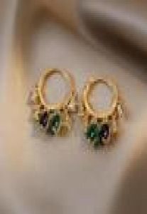 Hoop Huggie Fashion Women Emerald Green Earrings vrouwelijke luxe designer topkwaliteit Elegant4236461
