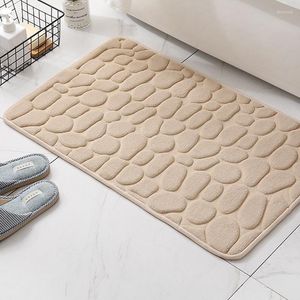 Carpets Household Bathroom Mat Pebble Embossed Carpet Absorbent Non-slip Floor