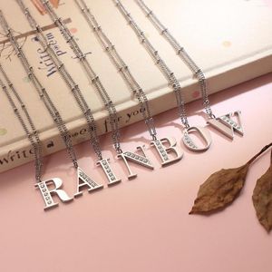 Pendant Necklaces Initial For Women Personalized Letter Necklace With 5A Cubic Zirconia Hypoallergenic Dainty Choker