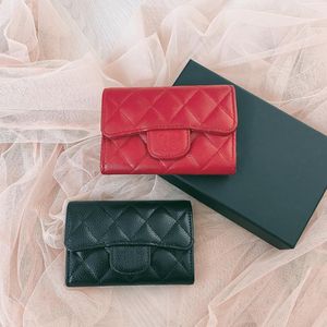 حامل البطاقة محافظ المفاتيح CC lambskin Coin Purses الائتمان الكلاسيكية محفظة فاخرة المصمم للسيدات الرجال فتحات بطاقة صغيرة محفظة حمل حامل بطاقات الكافيار حقائب القابض