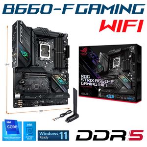 LGA1700 ASUS ROG STRIX B660-F GAMING WIFI MODERBODE DDR5 128GB PCI-E 5.0 Support 12th-Gen Intel CPU 12900K 12700K 12600K B660