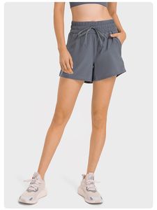 LL Damen-Yoga-Shorts, Outfits, hohe Taille, Joggen, Fitnessstudio, Fitness, kurze Hosen, Mädchen, laufend, elastische Hosen, Sportbekleidung, Sommer