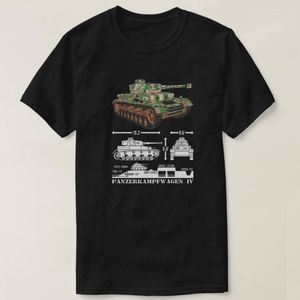 Men's T Shirts Panzer Iv German Tanks Infographic Diagram Men T-Shirt Short Sleeve Casual Cotton O-Neck Summer Shirt