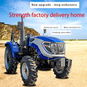 Jordbruks fyrhjulsdrift traktor plogmaskin rotary rorkult som stöder en mängd jordbruksmaskiner