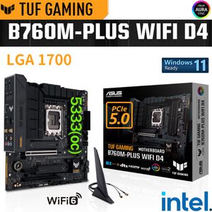 Intel B760 ASUS TUF GAMING B760M-PLUS WiFi D4 Yeni Anakart DDR4 PCI-E 5.0 128G Destek 13. Gen Serisi İşlemciler LGA 1700