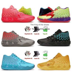 2023Lamelo Shoes Top Fashion Mens Women Basketball Shoes Lamelo Ball MB.01 Beige Rick and Morty University Gold Blue Black Blast TrainersLamelo Shoes