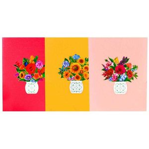 Karty podarunkowe 3D Pop -up Flowers Card Mothers Day Greeting Kard