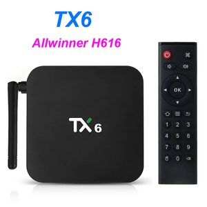 Caixa de TV Tanix TX6 Android 10 4GB DDR3 64 GB AllWinner H616 EMMC 2.4G 5G WiFi BT 4.1 Suporte 4K H.265 HD Smart Smart Topbox