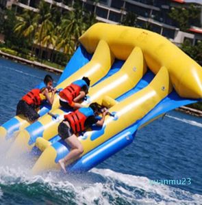 Piscina Inflable Banana Barco flotante Agua Sports Surfing Equipo de surf para el juego de parques