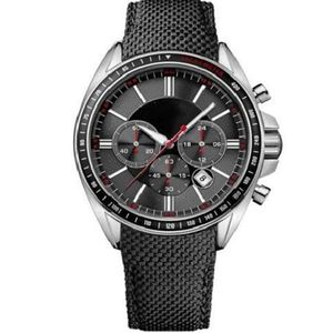 Men's Wrist Watch 1513087 Driver Sport Mens Black Leather Strap Chronograph Watch251H