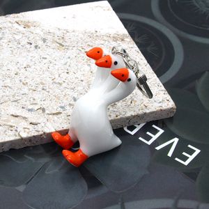 Key Rings Resin Três Chave -Pato Chave de Pato para Mulheres Declaração de Presente de Amigo Mulheres Únicas Criativas de Animal Criativo Carro Airpods B