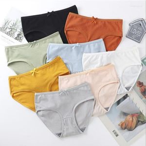 Damtrosor 3 st/pack Solida underkläder för kvinnor Plus size tjejer eller damtrosor Sexiga underkläder Bomullsshorts Kalsonger Söt trosa