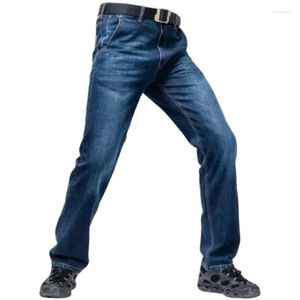 Pantaloni cargo militari jeans da uomo Pantaloni da lavoro pesanti SWAT da uomo in denim blu tattico militare urbano casual Tessuto CORDURA