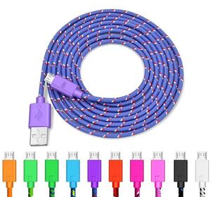 Braided Micro USB Cable Type C Cables 1M 2M 3M for Highs Speed Phone Charger Sync Data Cord for Samsung Android LG