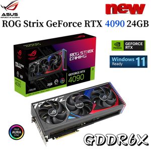 Płyty główne Asus ROG Strix Geforce RTX 4090 24 GB GDDR6X Karta graficzna PCI Express 4.0 21 Gbps 384 Bit 2550 MHz ARGB Desktop GPU