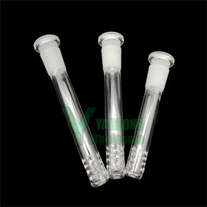 Fire Cut 14mm Glass Bong Downstem Diffuser 18mm to 14mm Hookah Diffused Percolated Downstem Replacement Water Pipe Down Stem 14/18 with Tiny Holes YAREONE Wholesale