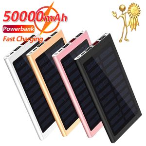 30000 mAh Solar Power Bank Digital Display Dünne Große Kapazität Tragbare Schnell Ladegerät Externe Batterie für IPhone Xiaomi mi Huawei