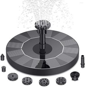 Dekoracje ogrodowe 18 cm LED Solar Water Fountain Basena Bateria RGB Dekoracja wodospadu Outdoor Ptak Wanna Pływająca dziedziniec