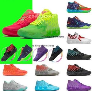 Sapatos Lamelo 2023Lamelo Shoes com Box2022 Mens Lamelo Ball MB 01 Sapatos de basquete Rick e Morty Red Green Galaxy Purple azul cinza preto Queen Buzz City City