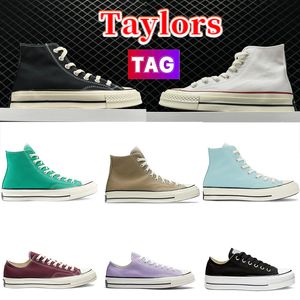 Taylors Casual Shoes men women High Star 70 classic canvas sneakers Ox Black White Parchment Hi Dark Root Wolf Grey Burgundy Desert Cargo Pink Fabric sneaker