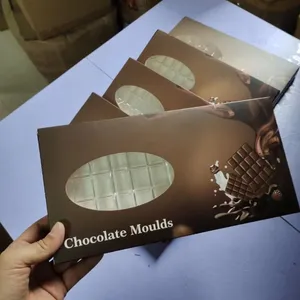 ベーキング型バー格子型チョコレートカビ透明格子ハードプラスチック型キャンディーカビ食品グレードマッシュルームバー金型1つのパッケージポルカドットパッケージボックス