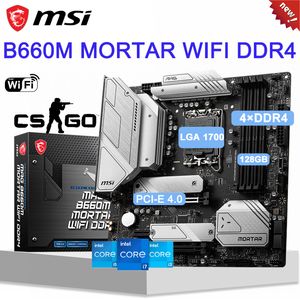 MSI Mag B660M Mortel WiFi DDR4 Motherboard LGA 1700 Intel B660 PCI-E 4.0 M.2 Crossfire Mainboard Support Bluetooth 5.2 128GB NIEUW