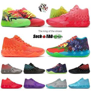 2023lamelo Shoes 2023 MB.01メンズバステボールシューズビッグサイズ12 46ラメロボールラメロムラスリックとモーティグリーンレッドメタリックゴールドイエローイエローラメロシューズ