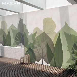 Duvar kağıtları masar taze doğal yapraklar özel duvar modern minimalist moda arka plan duvar kağıt yatak odası oturma odası duvar kağıdı yaprağı