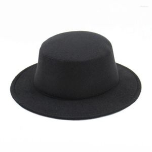 Berets Ladies Fedora с твердым цветом искусственной шерстяной шерстя