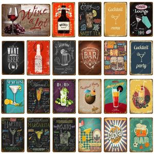 retro WD 40 art painting tin sign Party Decor Beer Cocktail Menu Poster Vintage Metal Signs Pub Bar Decor Wine Wall personalized Decoration size 30x20cm w02