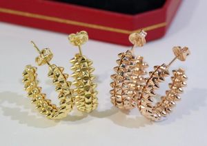 Luxo CA Brand Bullet Designer Brincos de garanhão 18K Brangeletes de amor de ouro