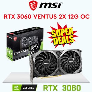 Карта GDDR6 MSI RTX 3060 VENTUS 2X 12G OC LHR RTX 3060 Графика GDDR6 RTX3060 Игровая видеокарта GDDR6 15000 МГц Настольная карта 3060