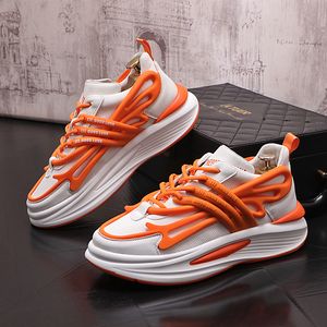 2023 Sapatos masculinos Spring Spring New Flatable Moda Lace Up Sneakers Male Comfort Sport Outdoor Running Shoes Zapatillas Hombre