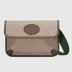 Marsupio unisex, marsupio alla moda, classico design a testa di tigre in metallo, borsa zero da esterno da 25 cm