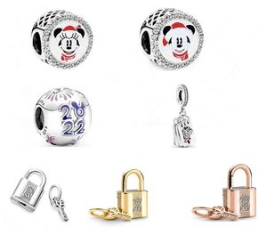 2023 Kobiety srebrny srebrny urok Nowy styl Eternal Love Lock Beads w roku luźnych koralików tygrysa